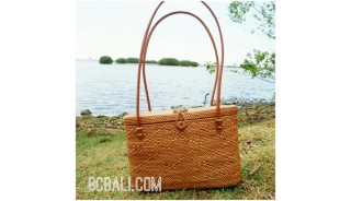 straw grass ata handwoven handmade handbag oval fashion handmade